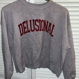 Orange Kiss Essentials Gray Crewneck Sweater